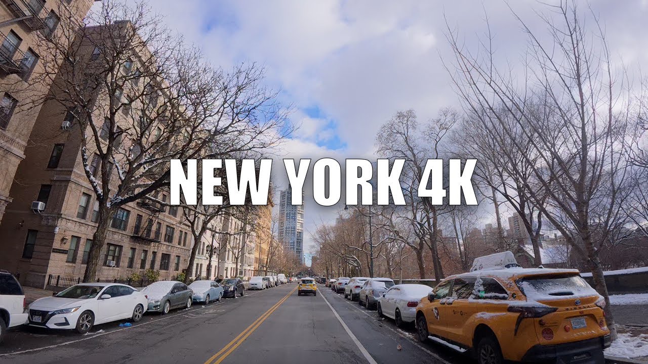 Driving Through New York City’s First Snowfall | Central Park | Midtown | 4K HDR
