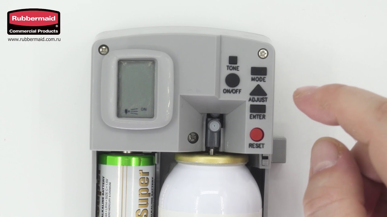 Настройка диспенсера Microburst 3000 Rubbermaid Commercial Products
