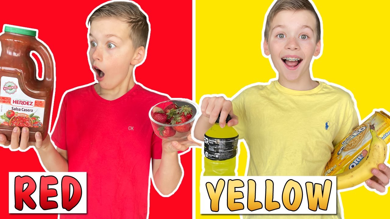 Eating Only One Colored Food For 24 Hours!!