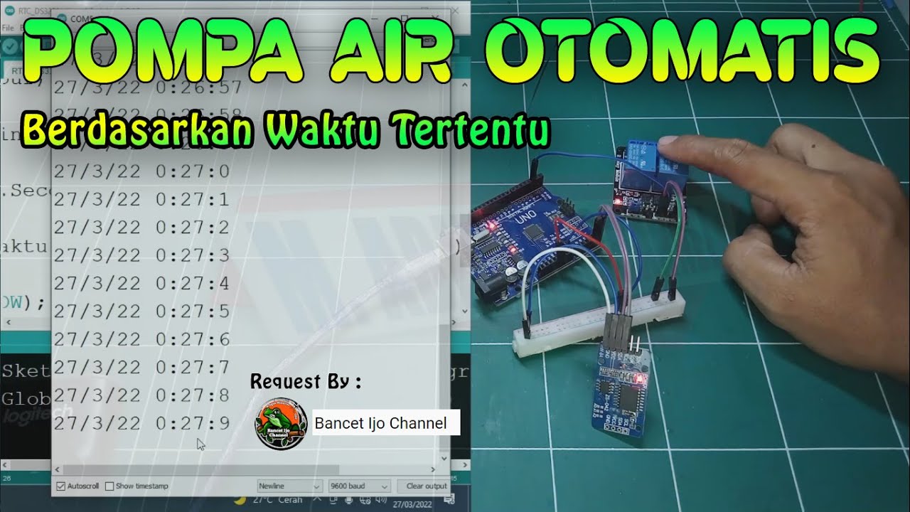 Pompa air otomatis berdasarkan waktu tertentu. | Arduino Project