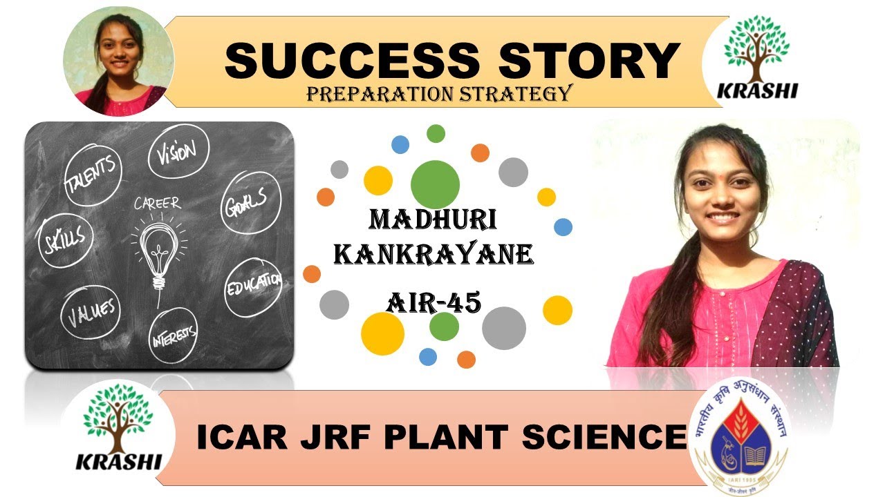 SUCCESS STORY OF MADHURI KANKRAYANE AIR-45 JRF PLANT SCIENCE #icarplantscience #icarjrf #genetics