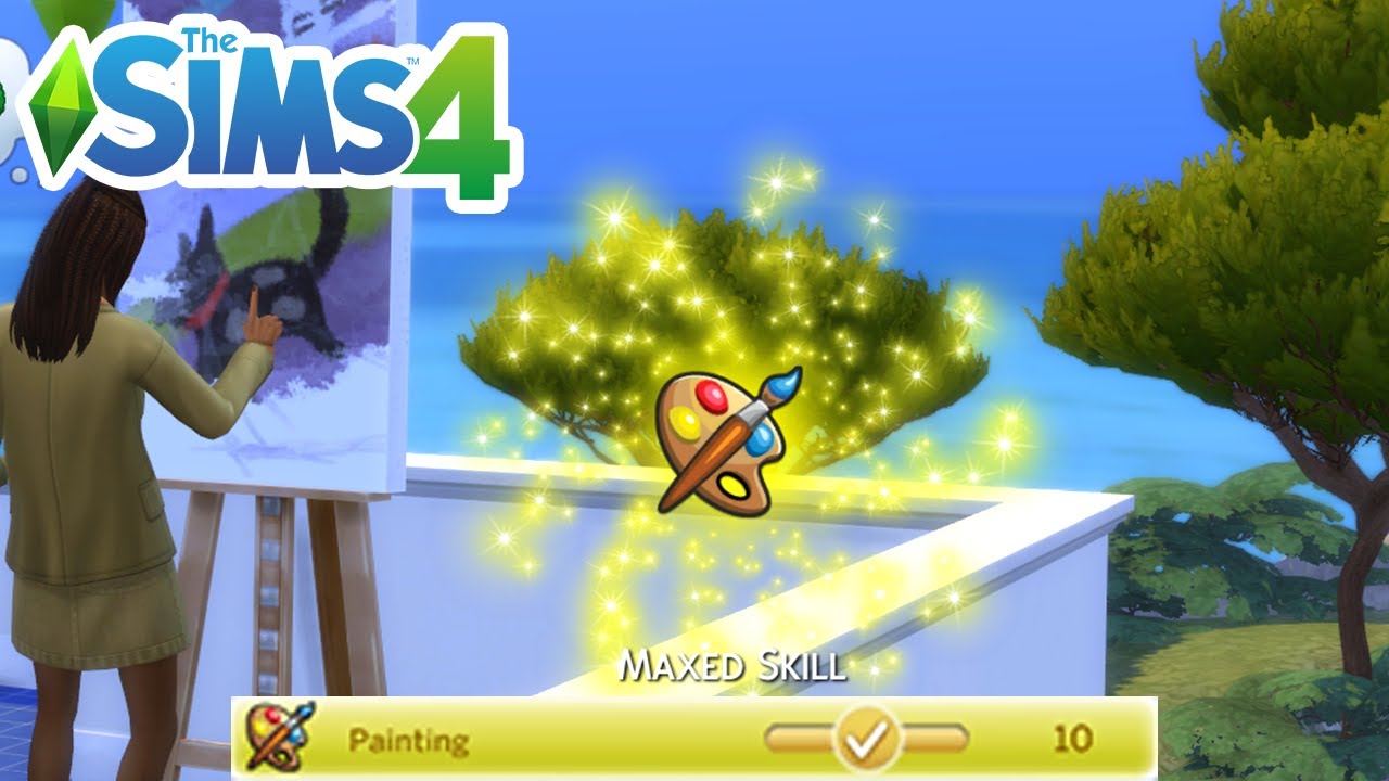 How To Max Painting Skill Cheat (Level Up Skills Cheats) - The Sims 4