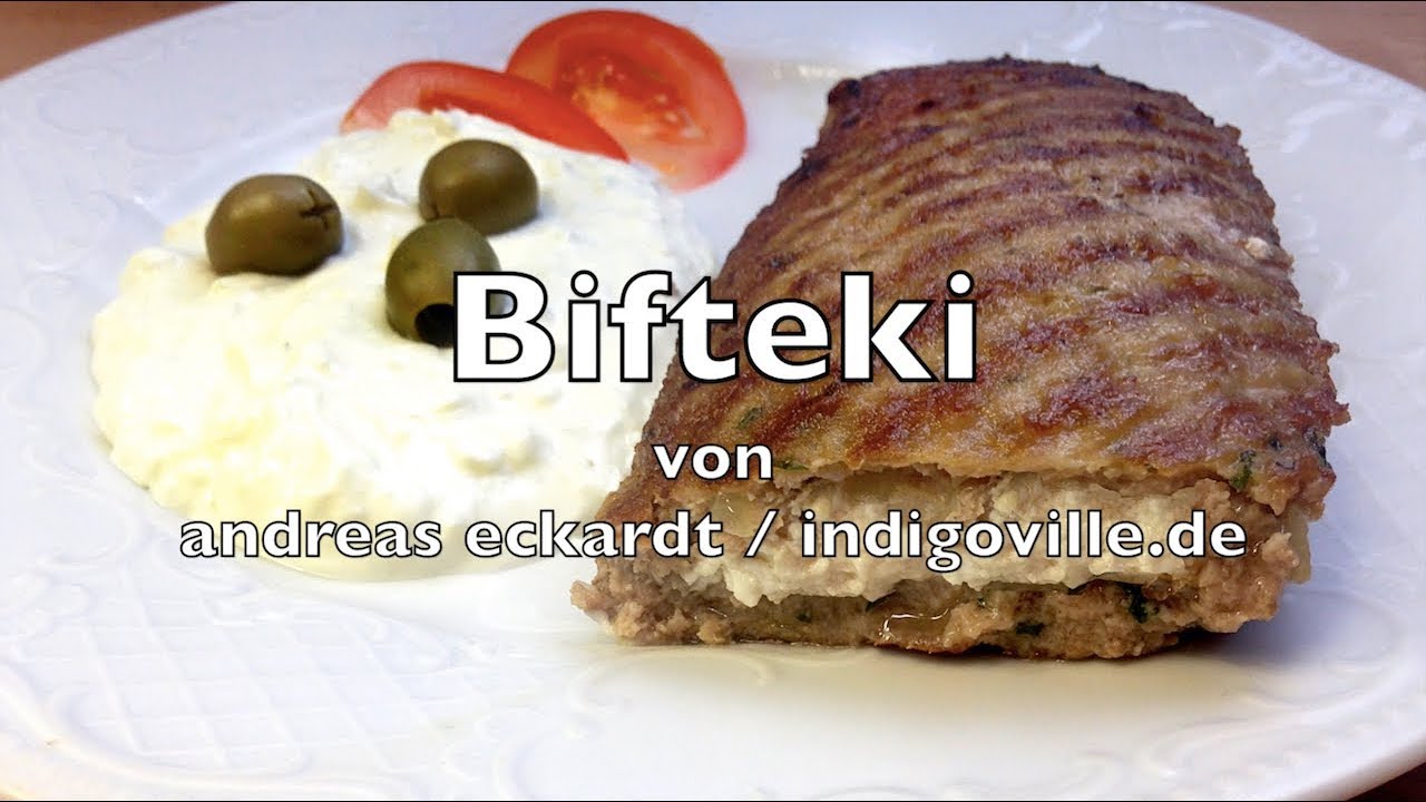 Bifteki  - Beefsteak - Hackfleisch mit Feta gef&uuml;llt -