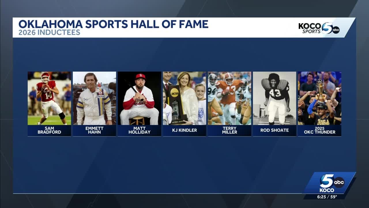 Sam Bradford, Matt Holliday and KJ Kindler among Oklahoma Sports Hall of Fame's Class of 2026
