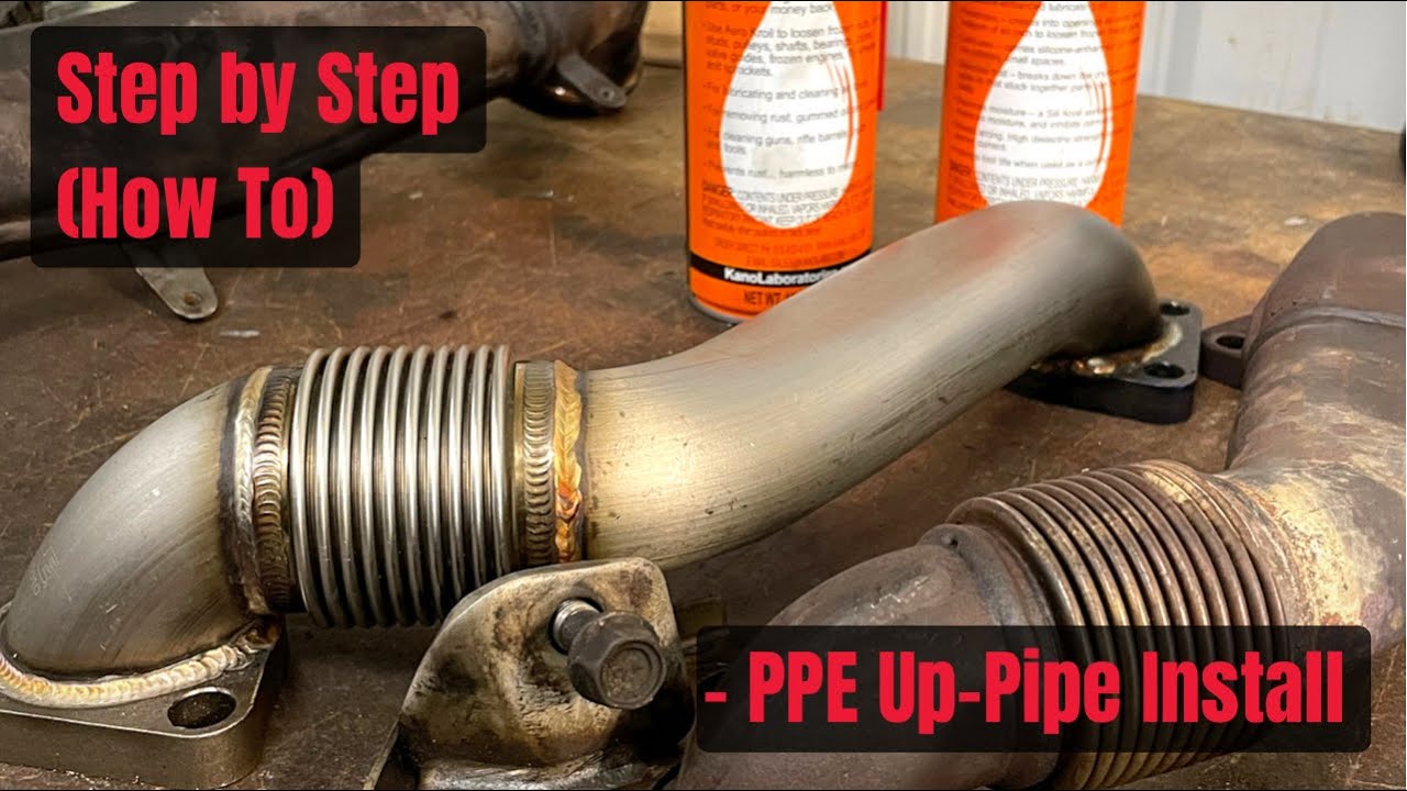 Как установить: PPE Up-Pipe (со стороны пассажира) 01-16 GM/GMC Duramax