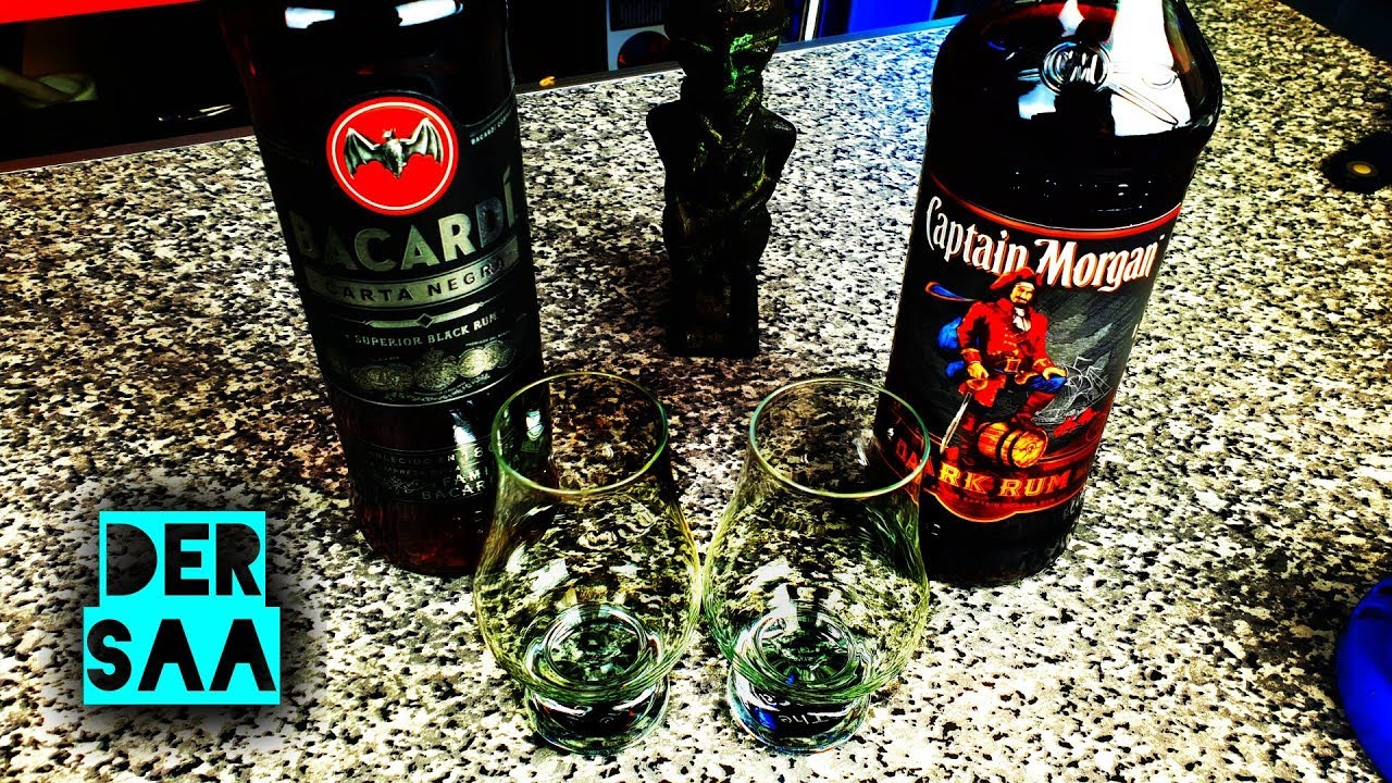 BACARDI carta negra [vs. CAPTAIN MORGAN dark rum]