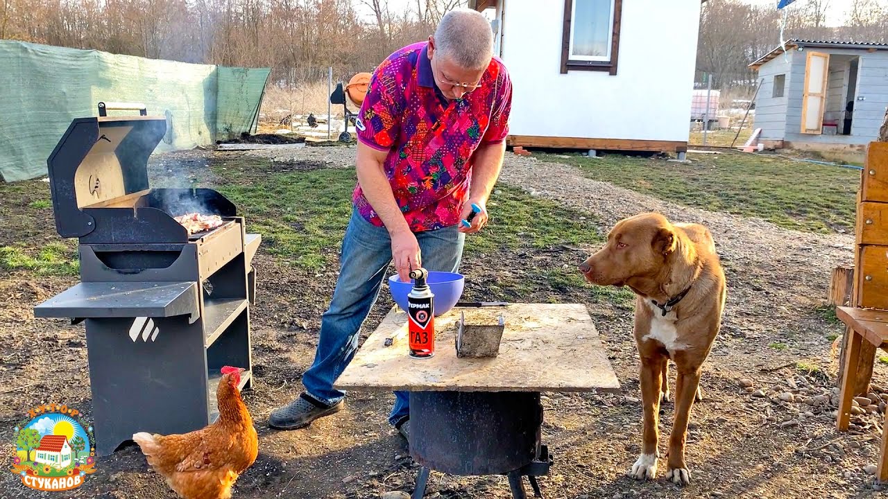 #378 Февральские окна на Кубани. Испекли торт, пожарили мясо на углях