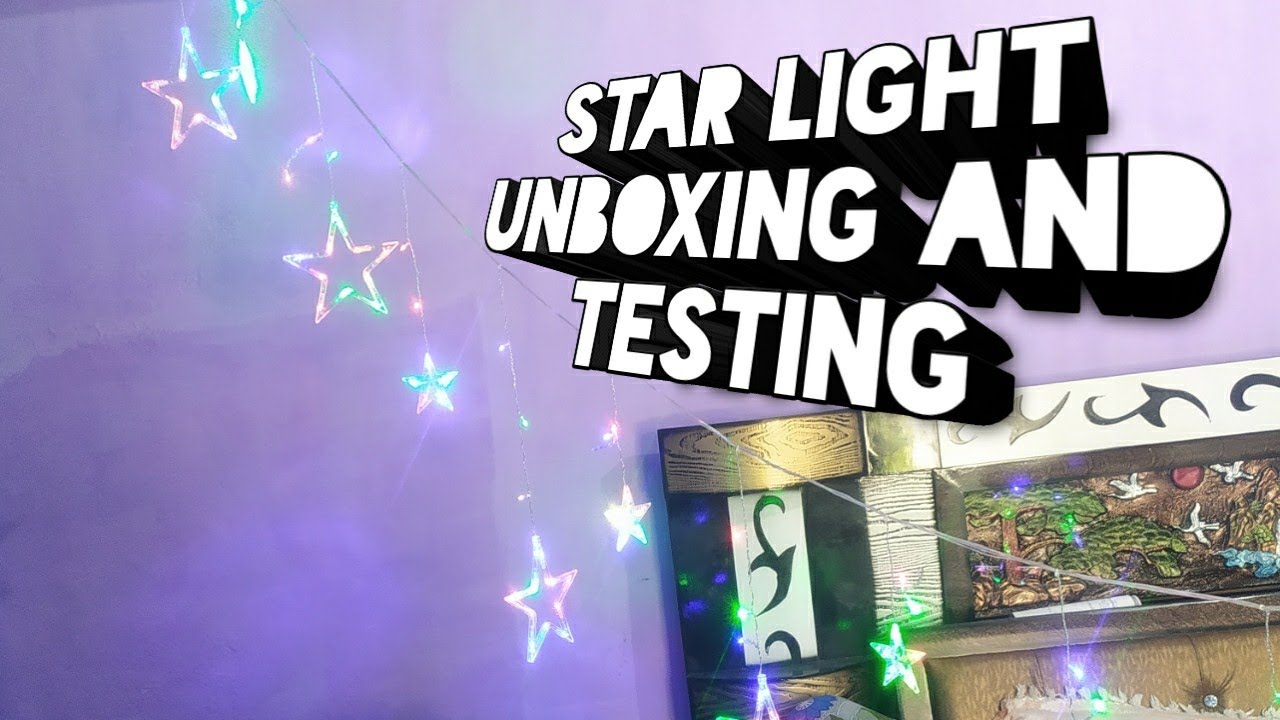 unboxing SBL Citra LED Curtain String Lights with 12 Stars and 138 Pieces and 8 Modes Lights