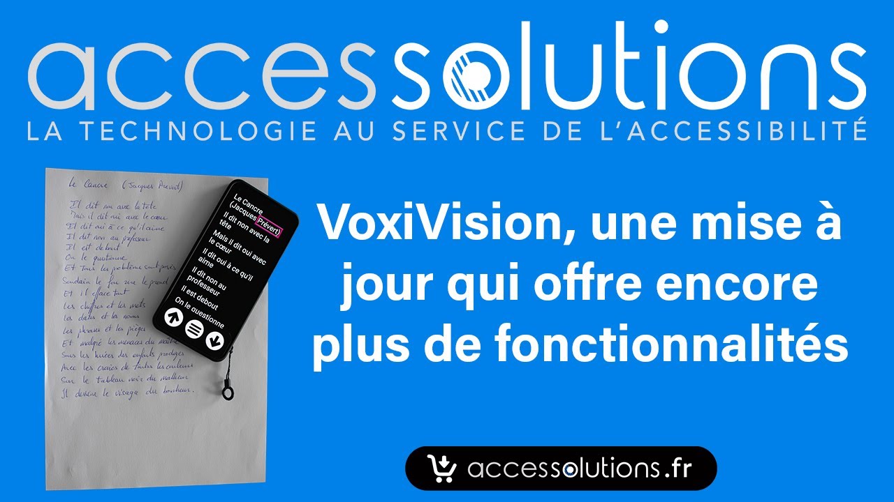 VoxiVision, une mise à jour qui offre encore plus de fonctionnalités