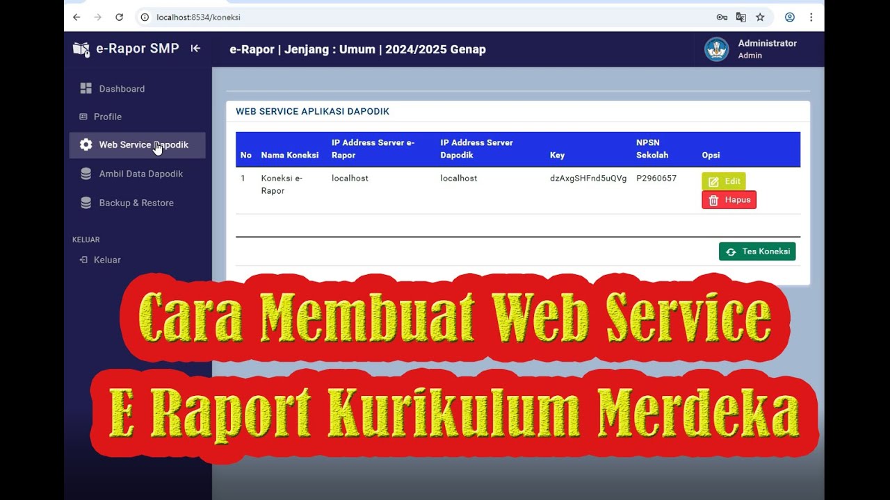 Cara Membuat Web Service E Raport Kurikulum Merdeka