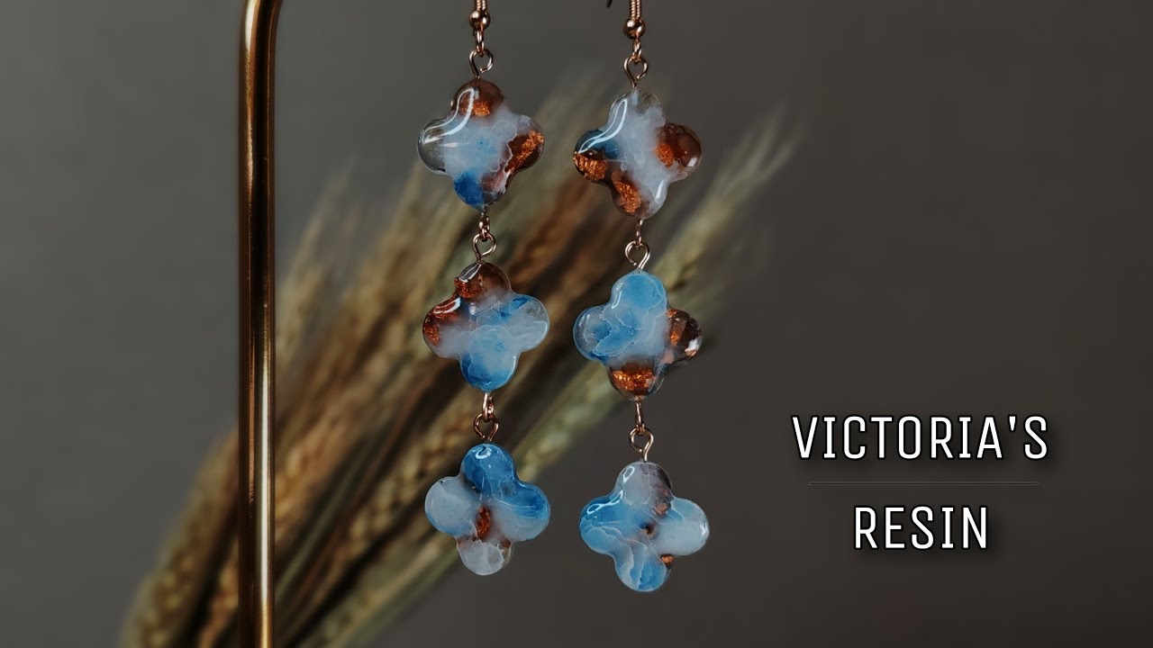 DIY UV Resin Earrings Crystal Flowers