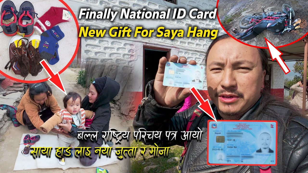 My Nepali National ID card | New gift for Saya Hang Rai | My bike crashed on the way | Village Vlog