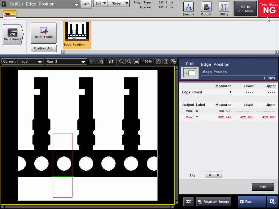 Machine Vision System: Edge Position Tool | KEYENCE CV-X