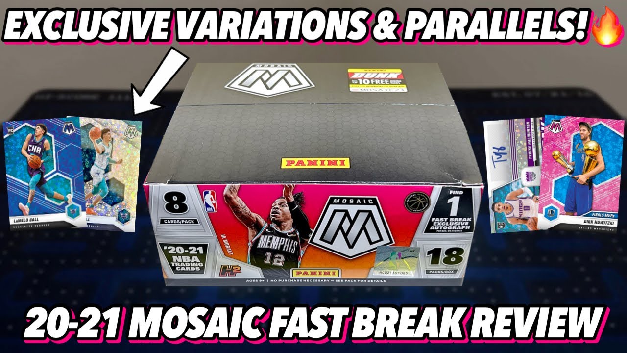 EXCLUSIVE ROOKIE VARIATIONS!🔥 | 2020-21 Panini Mosaic Basketball Fast Break Box Review