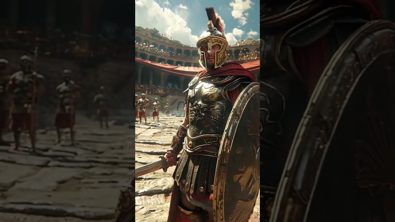 3D Animation: Gladiator's Victory in the Arena - Realistic Warrior Story