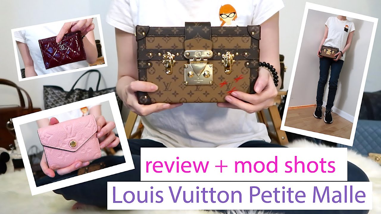 Louis Vuitton Petite Malle Review + Mod Shots | Reverse Monogram | LV Zoe Wallet | Chanel Cardholder