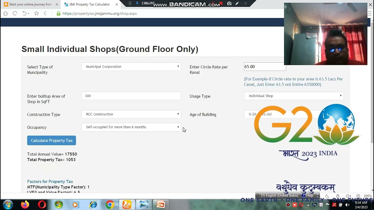 property tax calculation jk part   II/  small shops tax