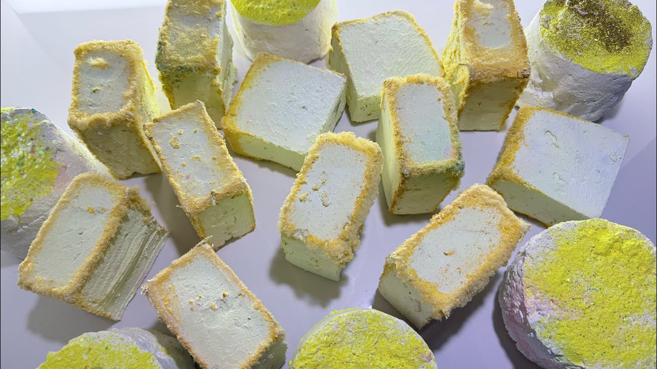 Chalk chunk that falls into water丨Crunchy chalk building blocks丨ASMR