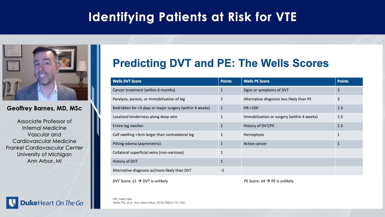Identifying Patients at Risk for VTE