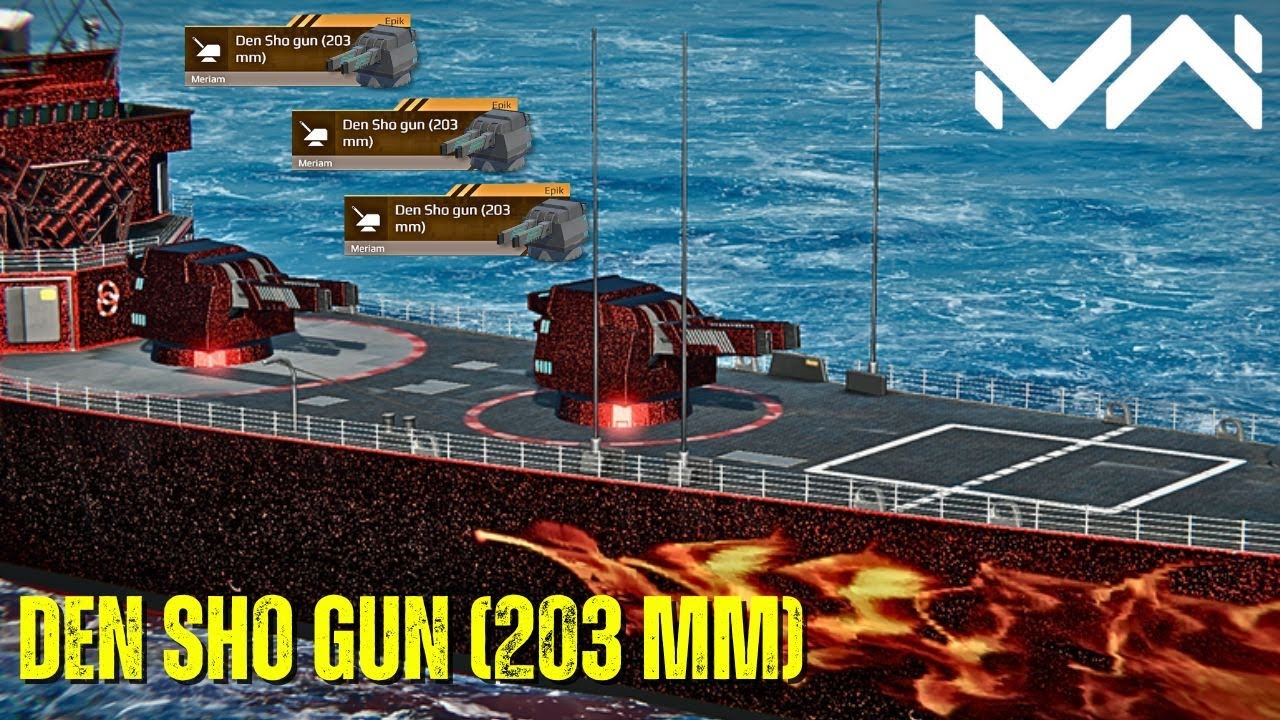 Best Cannon 3X Den Sho gun (203 mm) | Modern Warships