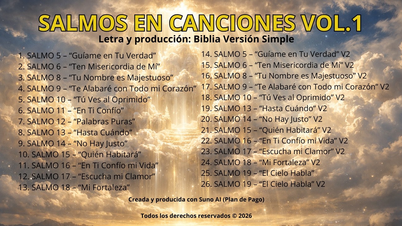 1 Hora de Salmos Cantados 🎶 Alabanza Poderosa para Orar y Sentir la Presencia de Dios