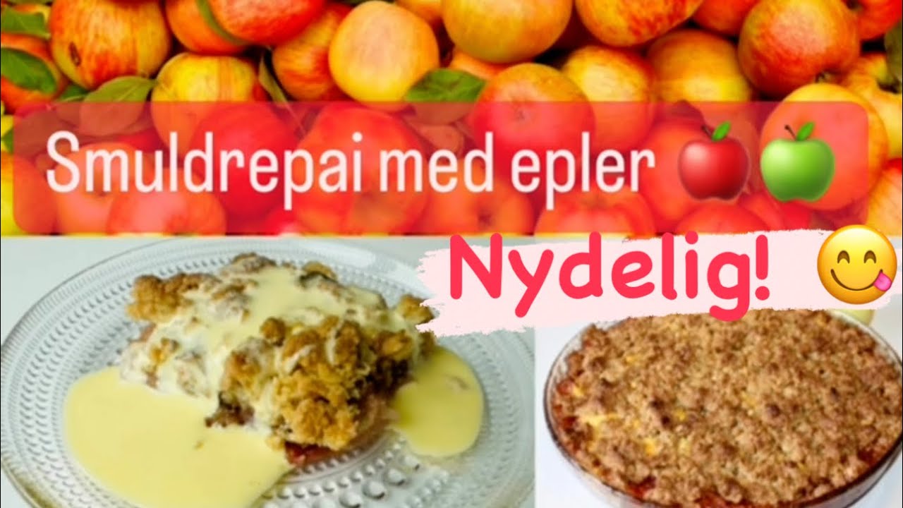 Nydelig og enkelt! Smuldrepai med epler og havregryn.