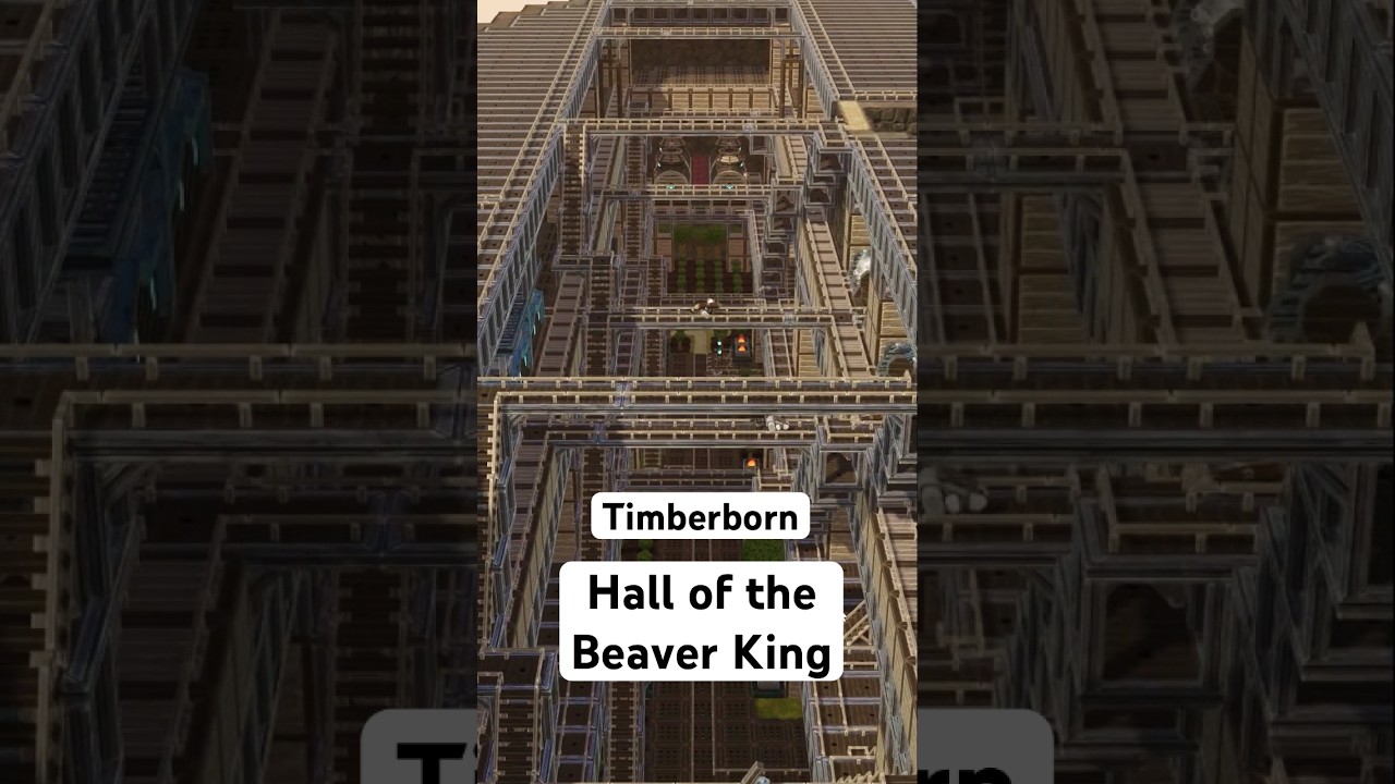 Hall of the Beaver King #timberborn #timelapse #letsplay