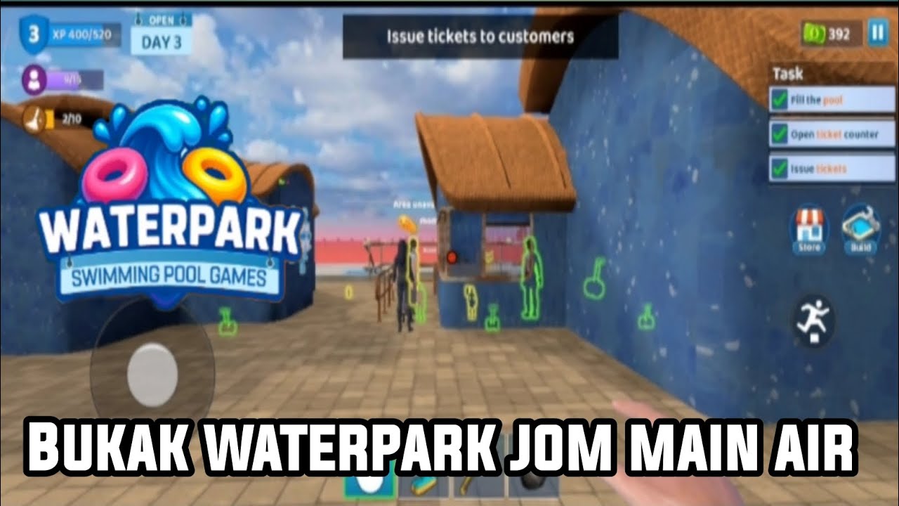 Game mirip waterpark simulator ni Waterpark swimming pool games Malaysia 🇲🇾