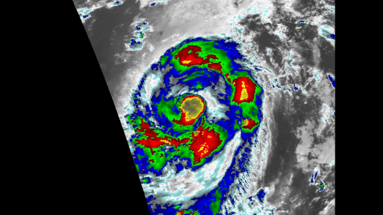 Major Hurricane Opal (1995) Colored Infrared Satellite Imagery