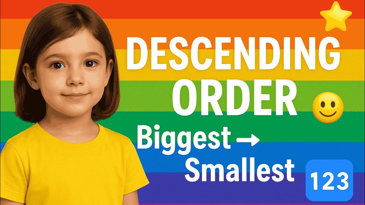 Descending Order for Kids | Biggest to Smallest 😃