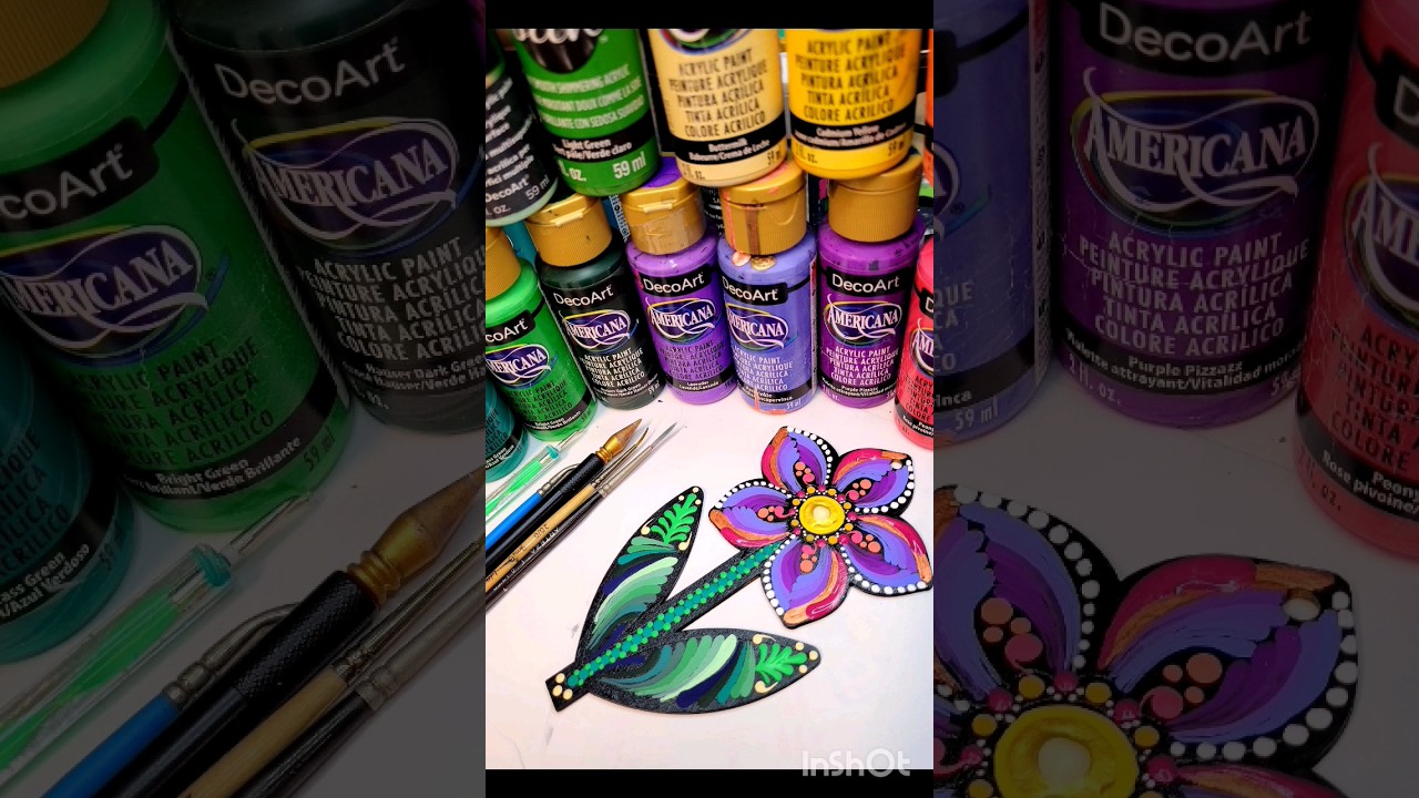 Short: Colorful Flower Mandala on Wood ~Painting by Miranda Pitrone