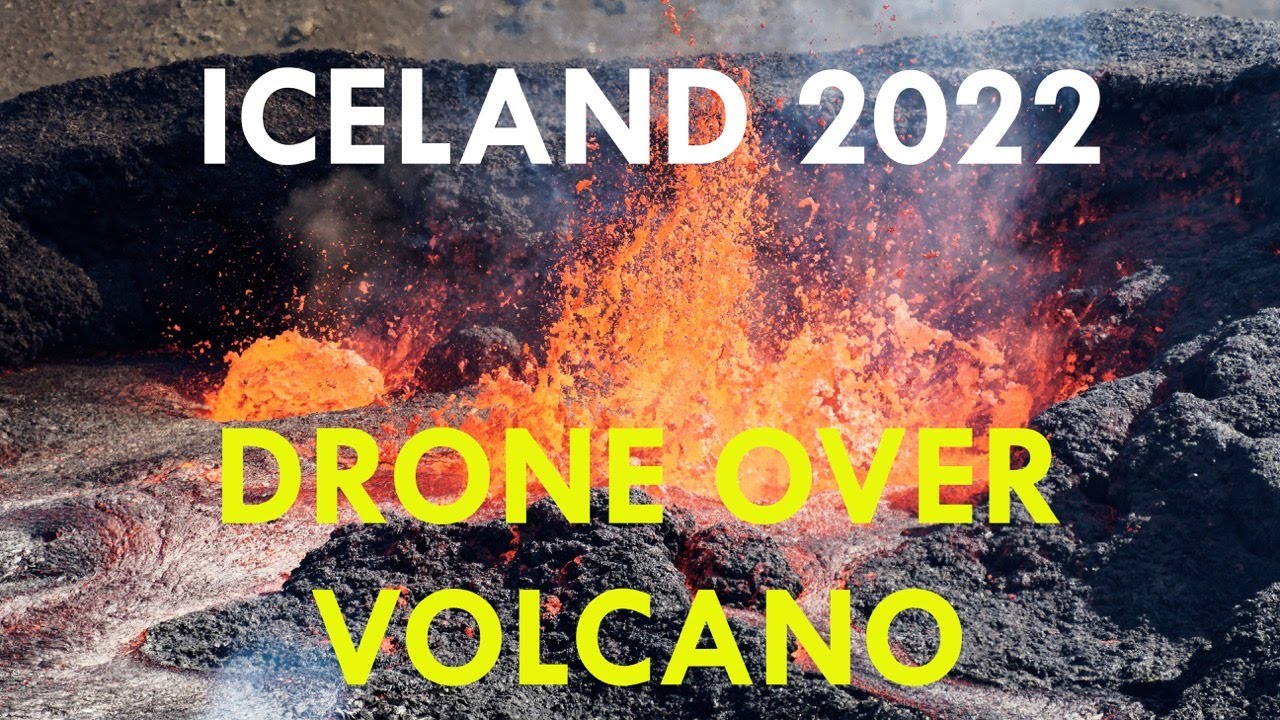 4K - Islande 2022 - Survol en drone de l'éruption du volcan Meradalir
