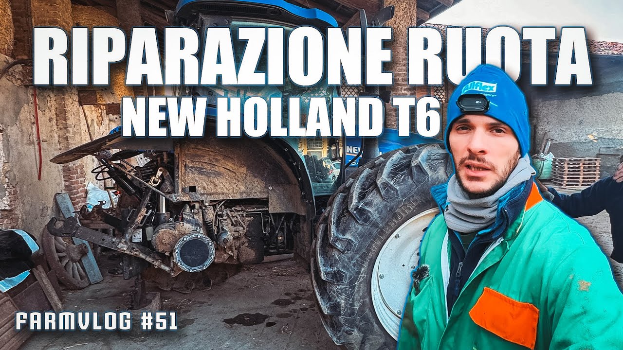 Farm Vlog#51 | New Holland T6 175 fermo | Riparazione ruota rotta