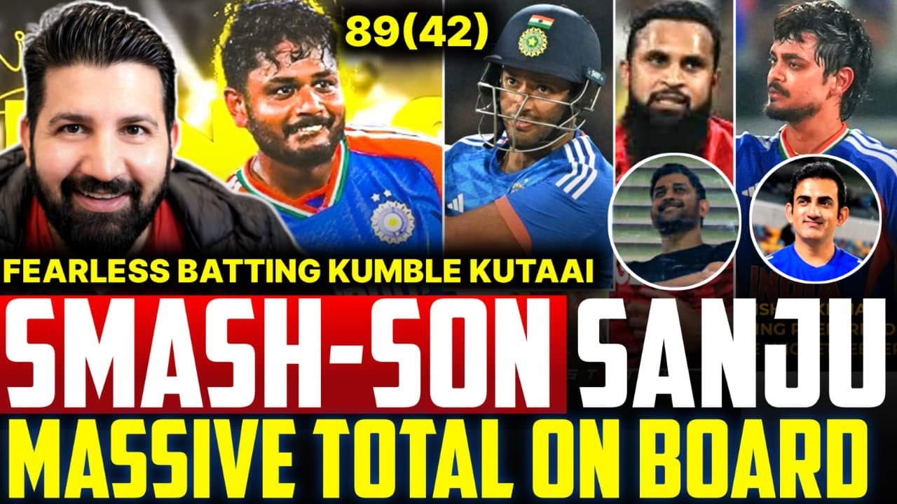 Sanju 89 leads India's charge as others join in to make make massive total