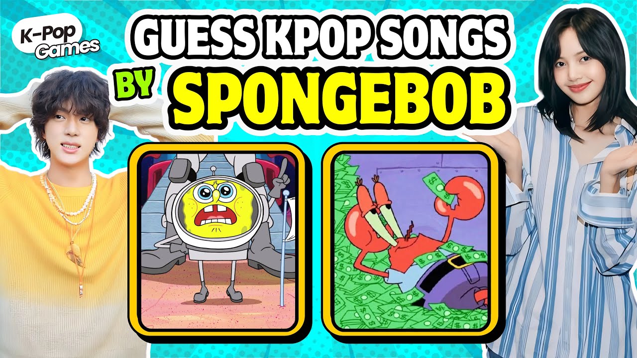 GUESS KPOP SONG BY SPONGEBOB IMAGE ! |KPOP GAMES 🎮 KPOP QUIZ 💙|