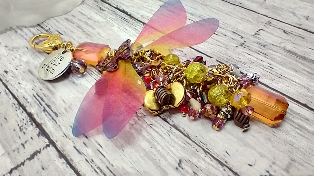 Purse Charm/Keychain/Planner Dangle Made Using Jesse James Beads 