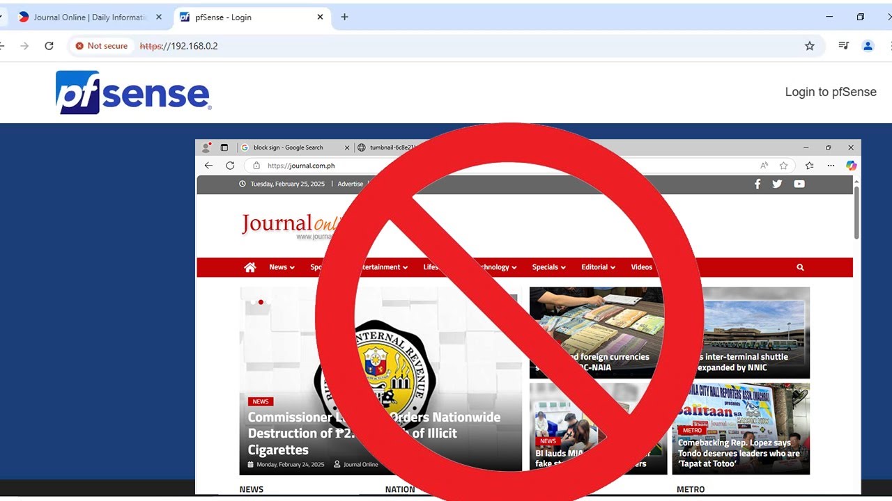 Как заблокировать веб-сайт с помощью PFSENSE FIREWALL