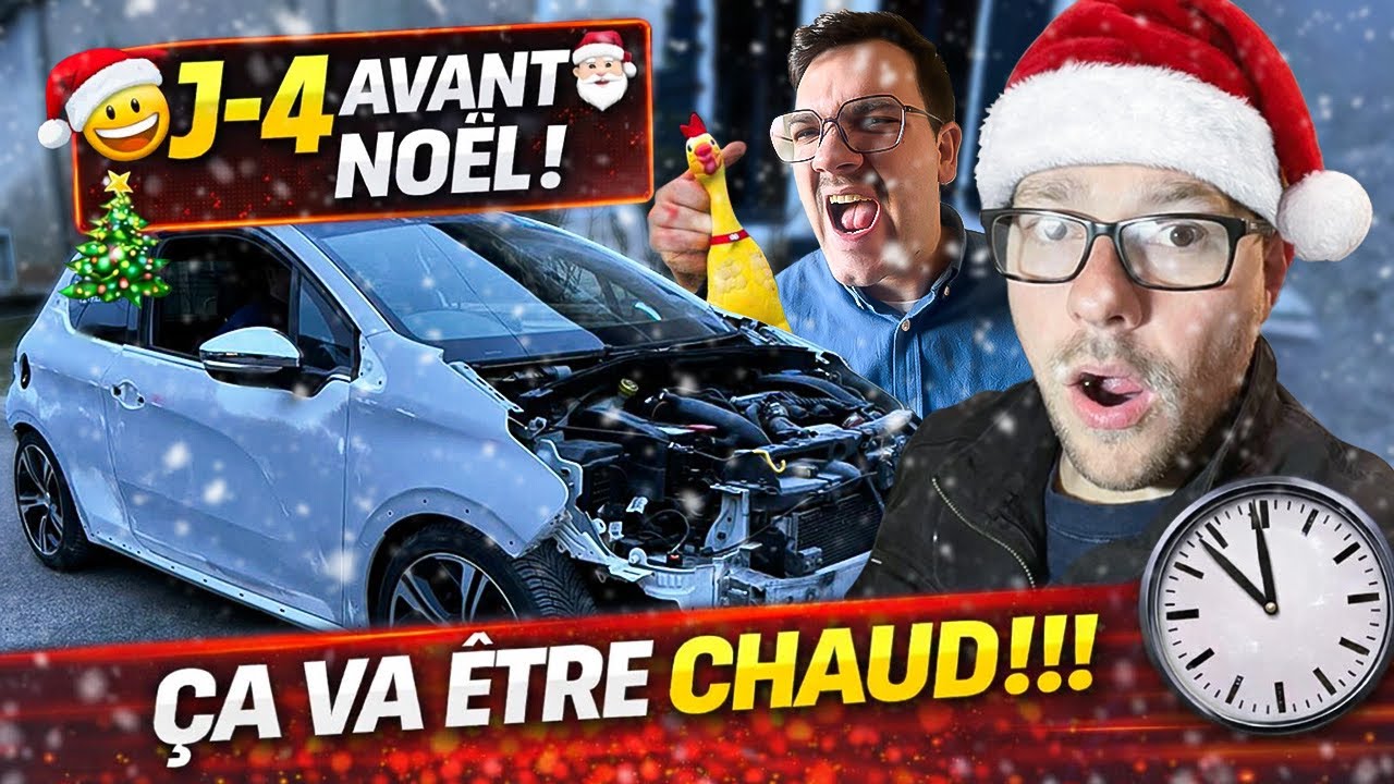 ⏱️ J-4 AVANT NOËL ! ON DOIT FINIR LA 208 GTI POUR LA PEINTURE COMPLETE 😱🎄(Partie 1)