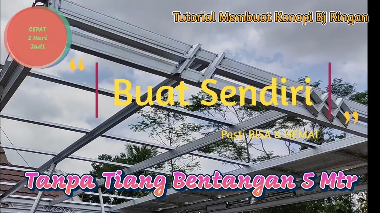 DIY membuat kanopi bj ringan#kanopiminimalis #kanopigantung #kanopirumah#kanopibajaringan