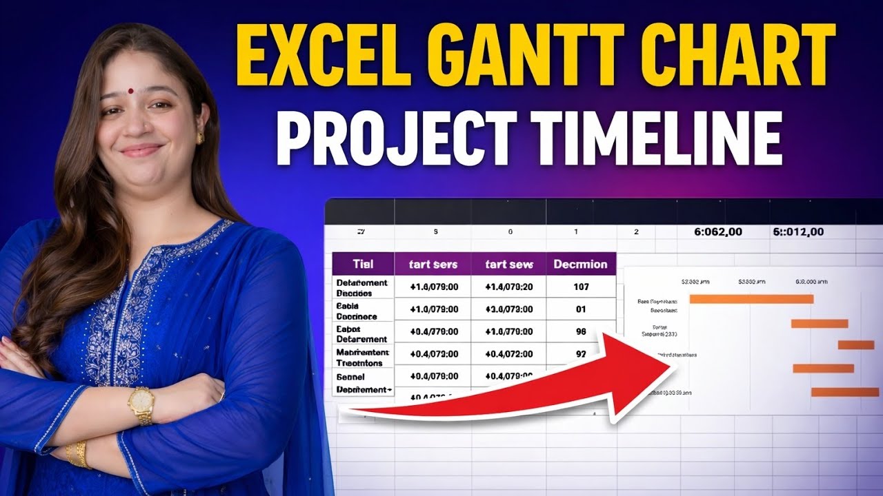 Gantt Chart Tutorial - How to make a Basic Gantt Chart in Microsoft Excel 2026 #sunainalakshyaedu