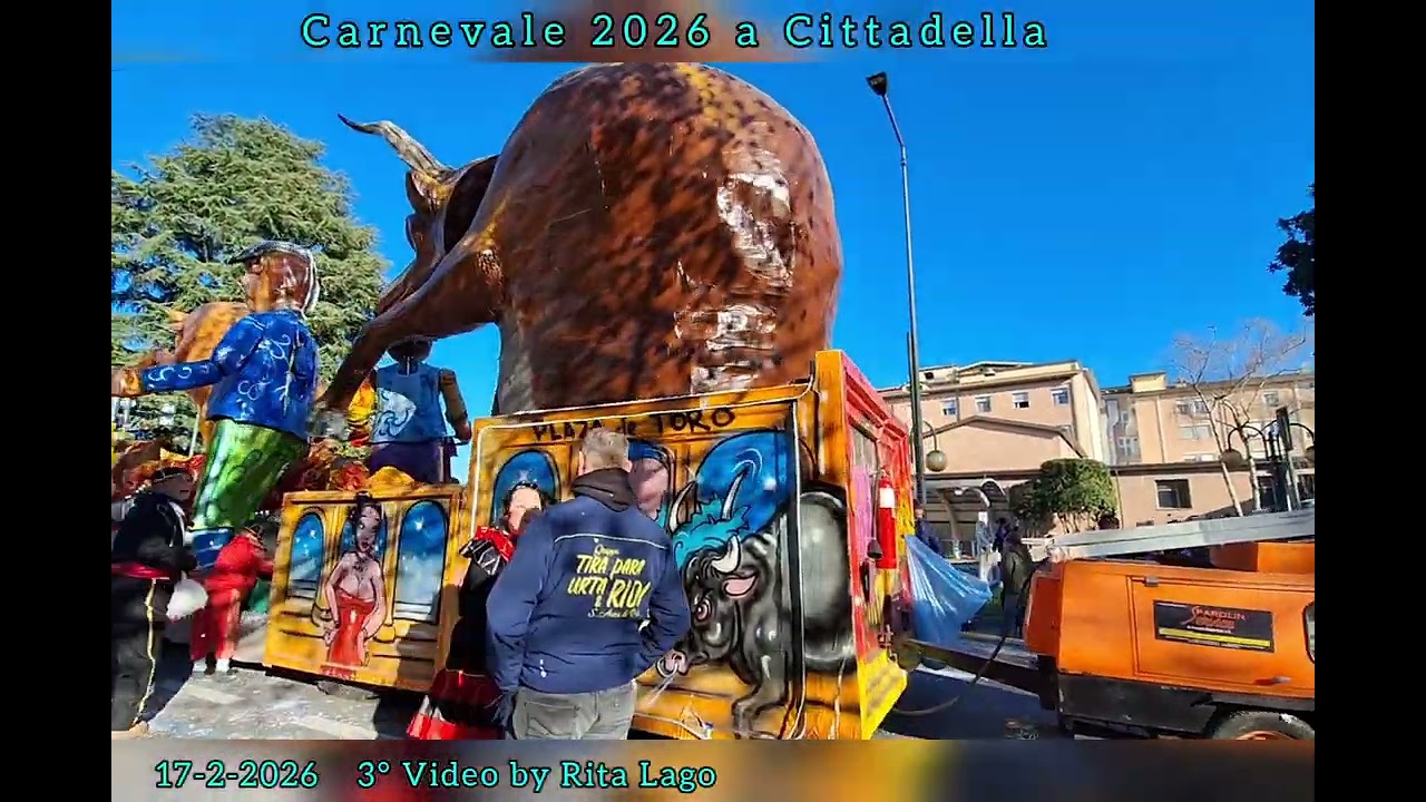 3°Video) Sfilata carri mascherati Cittadella (Pd) 17-2-26  (3°Video by Rita Lago Ritina 🐙)