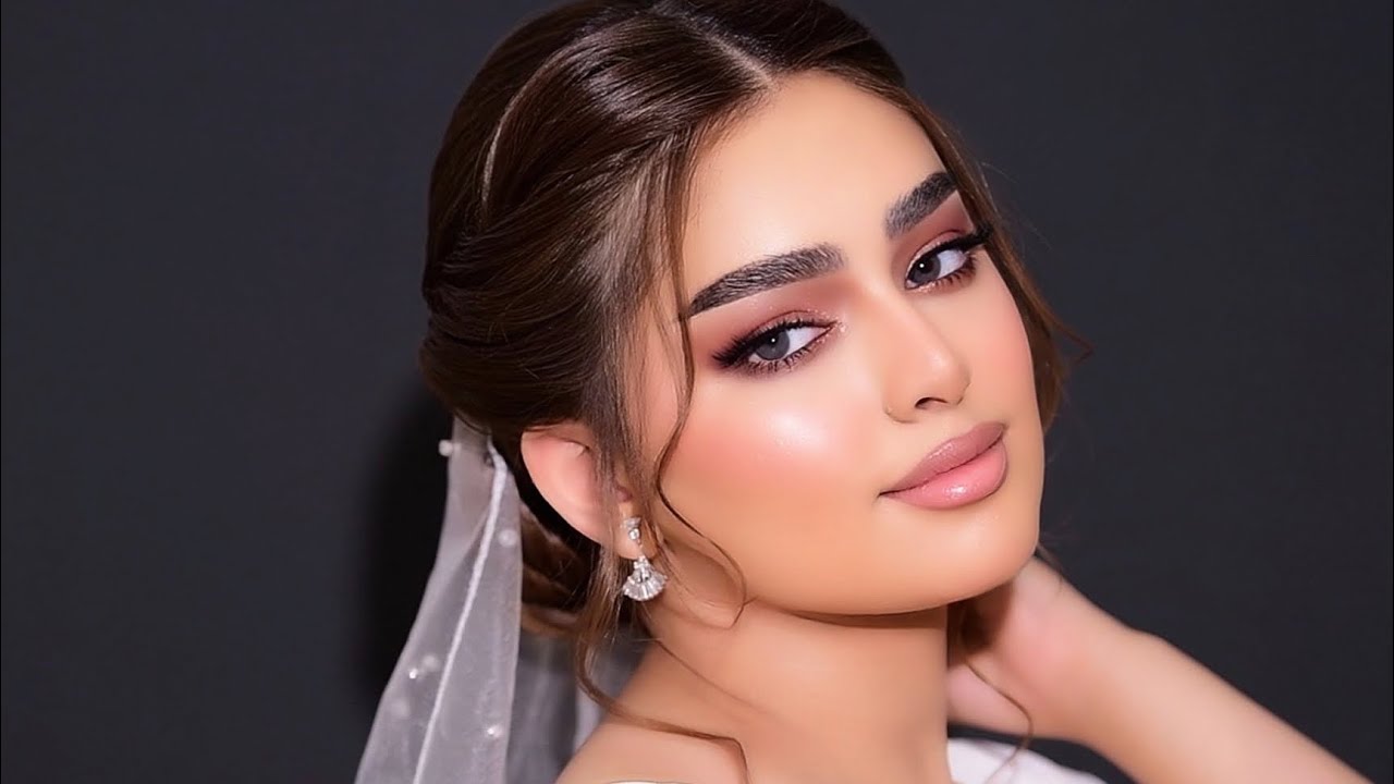 مكياج عروس مكس بين المشمشي والوردي | ليان ناصر