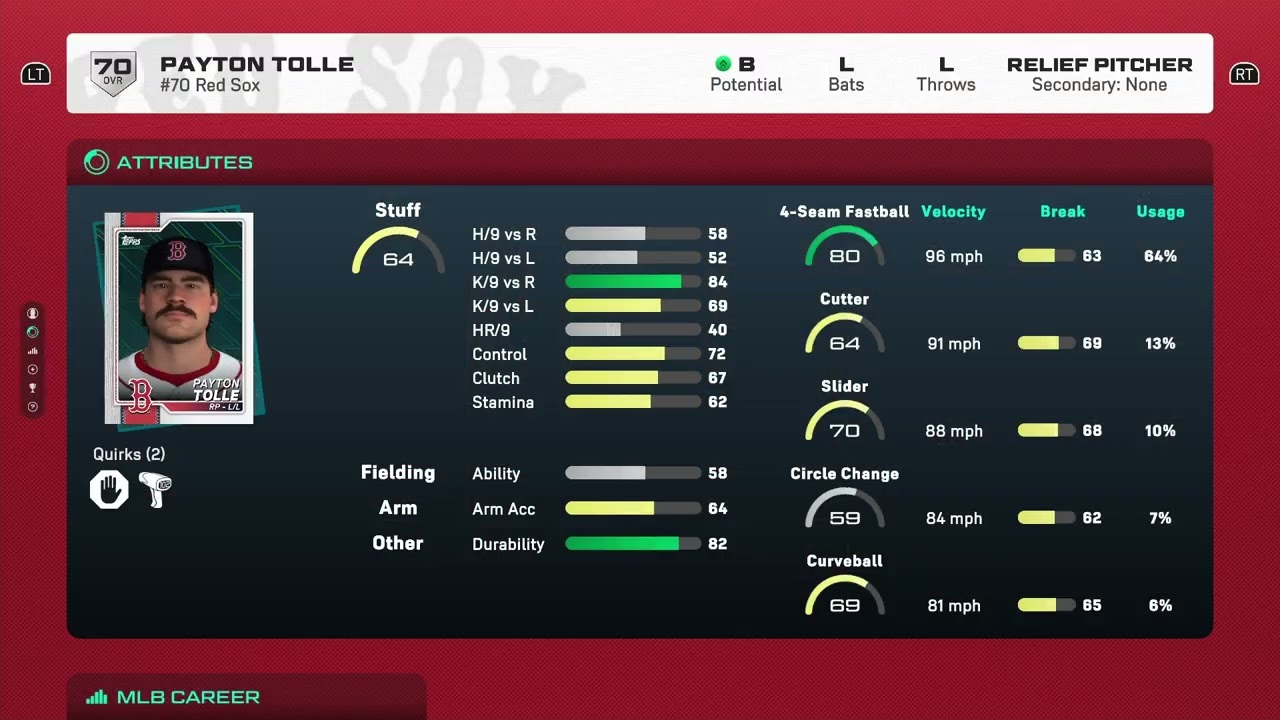 MLB The Show 26. Live Roster. 40 Man Roster. AL East. Player Ratings.