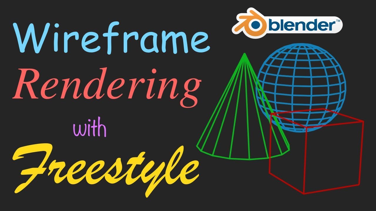 Blender 2.8 : Render Freestyle Wireframes and Composite over Backgrounds