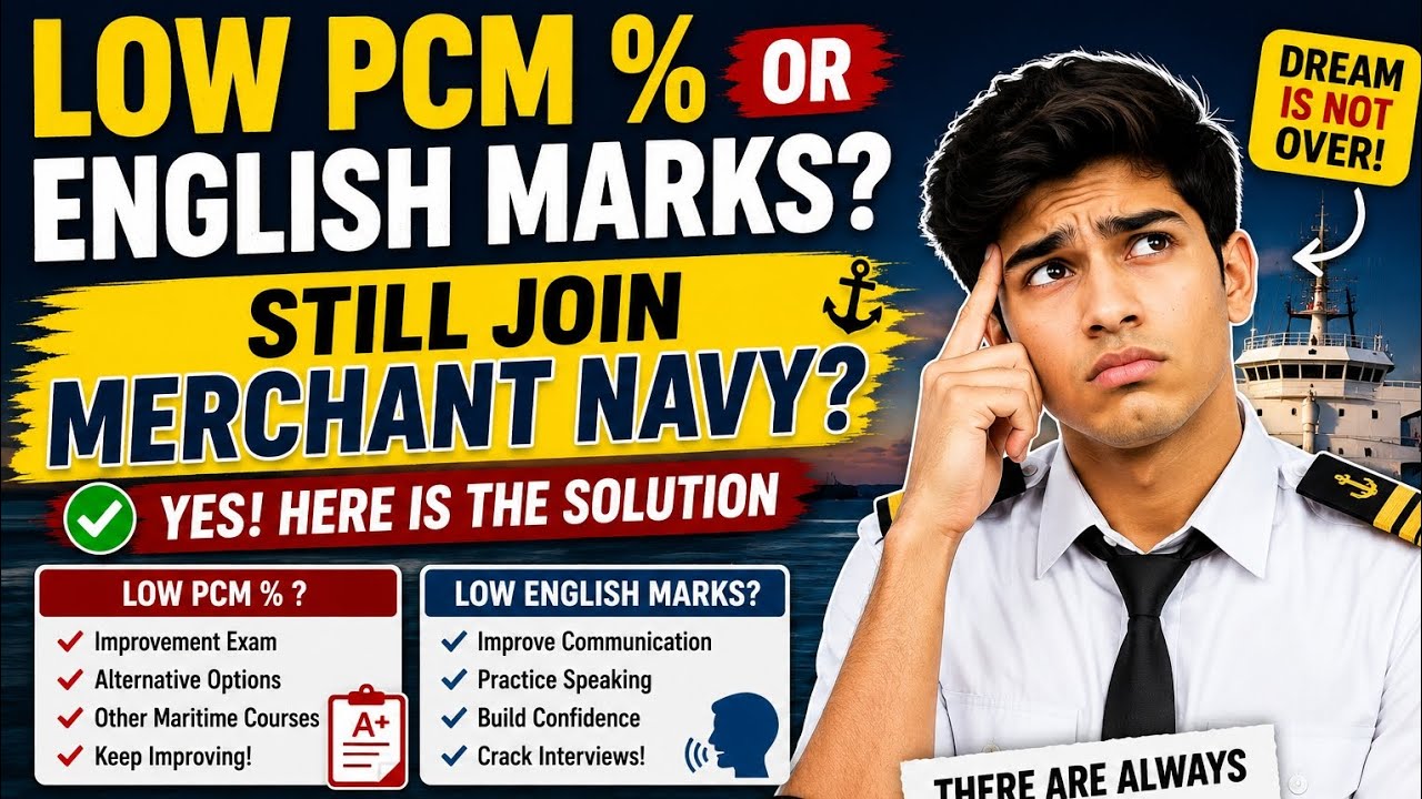 Low PCM or English Marks? Still Join Merchant Navy? ⚠️#MerchantNavy#IMUCET#DNS#PCMPercentage#class12