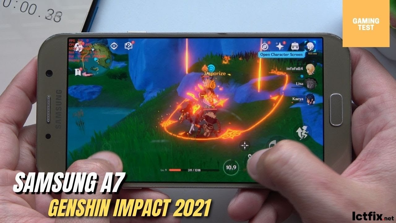 Samsung Galaxy A7 Genshin Impact Gaming test 2021