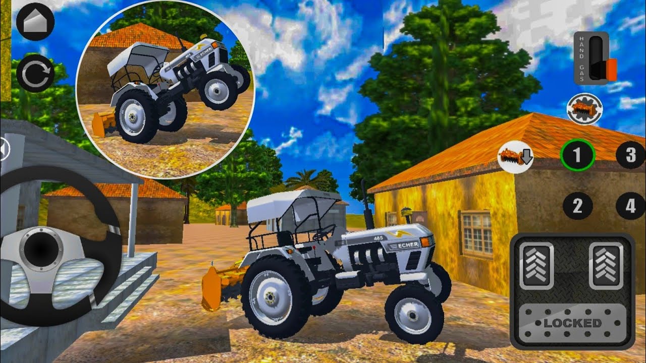 🔥 Eicher 485 Tractor Stunt 😱 | Real Farming Game Gameplay