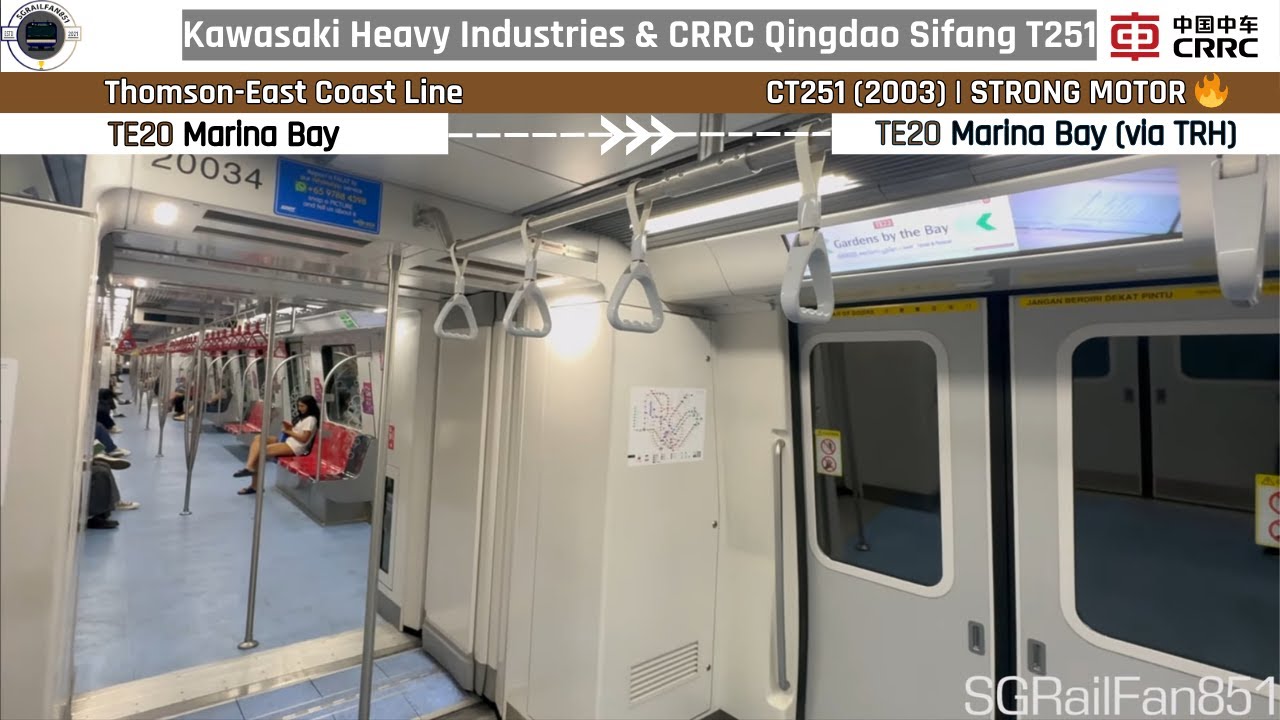 🟤🔥 [Strong Motor] Kawasaki & CRRC Qingdao Sifang CT251 (2003) Marina Bay → Marina Bay (via TRH)