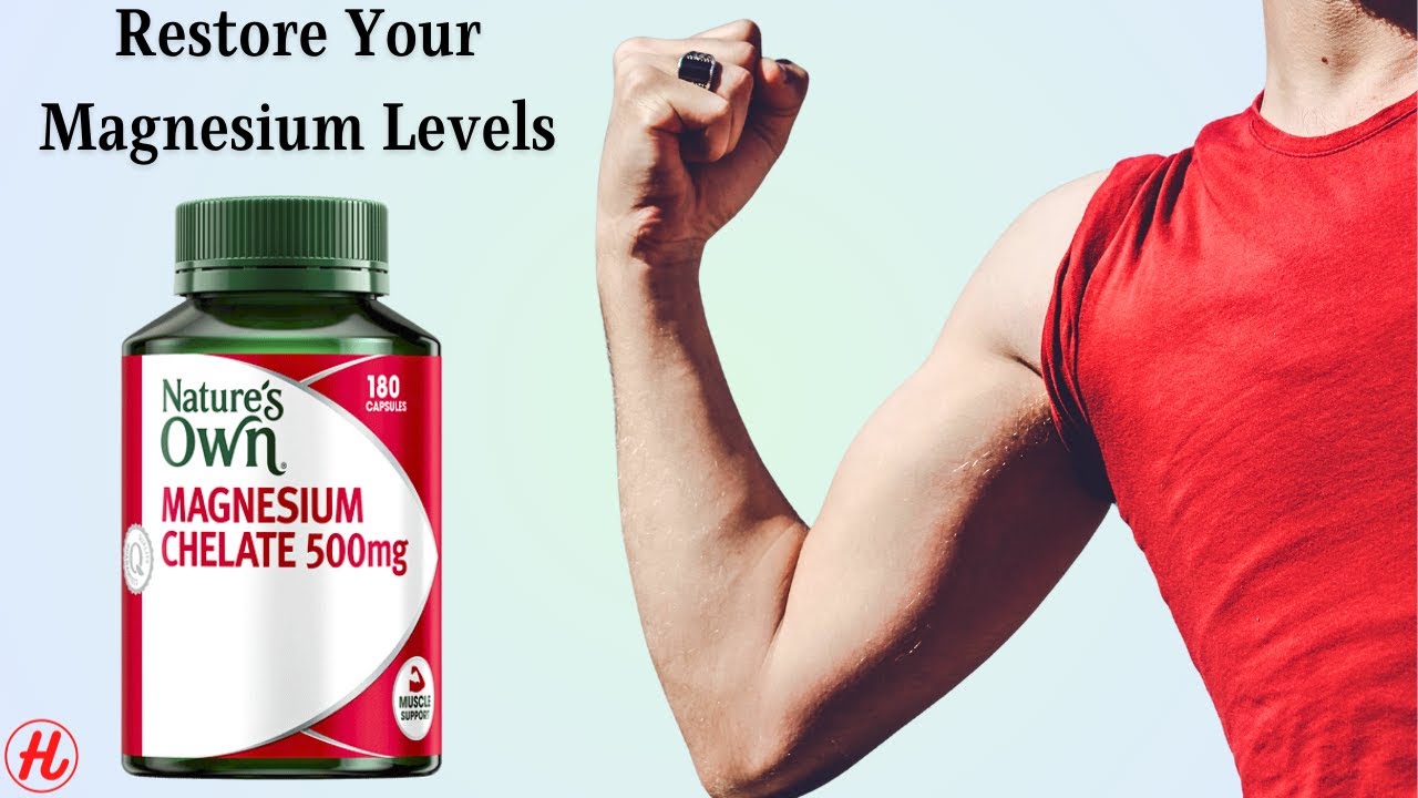 Nature's Own Magnesium Chelate Capsules - For Muscle Health Restore Your Magnesium Levels