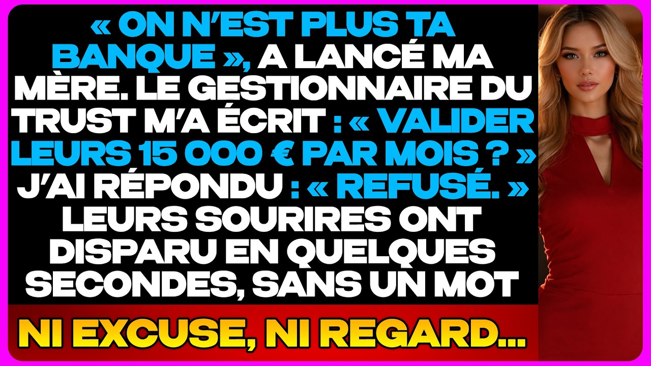 « On N’Est Plus Ta Banque. » J’Étais Leur Banque...